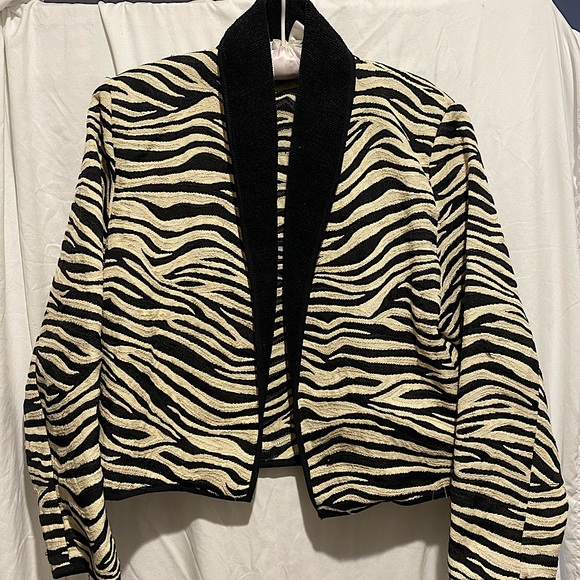 Vintage Zebra pattern collared jacket - Picture 3 of 4